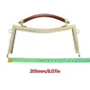 5Pcs 20.5CM Concave Smooth Metal Clasp Sewing DIY Handmade Clutch Frame For Bags With Silicone Handles Purse Accessories 240322