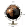 Desktop World Globe Retro Home Decor Accessories Earth 20CM Light Luxury Ornaments Map Geography Office 240314