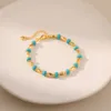 Bestverkopende niche-stijl turquoise handgemaakte armbanden met een high-end gevoel, temperament en grandeur 9czr