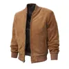 Fjackets Real Suede Bomber Jackets för - Baseball Leather Jacket Men