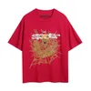 Tasarımcı T-Shirt SP5de Erkekler Tshirt Pembe Young Thug Spide Web 555 İnsan Kaliteli Köpük Baskı Deseni Moda Üst Tişörtleri Kısa Kollu Lüks Kadınlar Yaz 2885