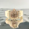 Transparent Square Light Luxury New Casual Nisch Chad Quartz Personlig vinfatformad klocka