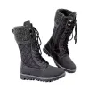 Boots Women Mid Calf Boots Female Lace Up Cotton Shoes Winter High Tube Plus Velvet Front Laceup Snow Boots Womens Boots Plus Size