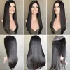 Toppers 22inch Long Silk Base Topper Wig with Baby Hair 8"X8" Silk Top Jewish Topper Wig with Clips Ins European Virign Hairpiece