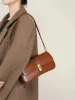 Сумка из коровьей кожи Baguette Женские сумки на плечо Высококачественная винтажная сумка в стиле ретро Классический маленький кошелек с пряжкой из натуральной кожи B5m4 #