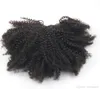 Hästsvansar Mogolian Afro Kinky Curly DString Ponytail Human Hair Extensions 4B 4C Remy Pony Tail Hairpiece Clip in Extension 120g Drop DHCA5