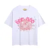 Designer T-shirt sp5de män t-shirt rosa unga thug spide web 555 man kvalitet skummande tryckmönster mode topp tee skjortor korta ärmar lyx kvinnor sommar 2885