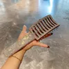 Decorative Figurines Rhinestone Professional Ribs Comb Hairbrush Big Bent Wet Dry Nylon Massage Hair Care Styling Combs Accessories