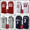 NCCA LeBron Bryant James Kevin Kyrie Durant Irving Harden Westbrook Basketball Jersey Stephen Michael Curry Allen Trae Iverson College Jersey x6