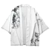 Mäns sömnkläder japanska män kimono robe cardigan skjortor casual lady yukata jacka vintage stil sommar lös hem badrock taoist kappa