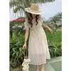 Party Dresses Ummer FashionIn The Summer Of 2024 French Characteristics First Love Is Hubble-bubble Sleeve Draw String Waist Dress