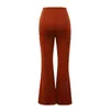 Women's Pants Loose Fit Trousers High Waist Flared For Women Stylish Streetwear With Stretchy Fabric Spring Autumn Fashion