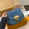 Denim Frauen Denim Designer Carryall Tote Hills Pochette Handtasche Sonnenuntergang Umhängetasche Unterarm Geldbörse Mode Brieftasche Frühlingsbeutel Crossbody Taschen