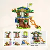 Tri nidification empilage jouets 6-en-1 bloc de construction jouet mignon dessin animé marine Force Mini enfants brique jardin arbre maison modèle 24323