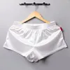 Underpants Pajama Bottoms 남성의 탄성 허리 라운지 반바지 단색으로 느슨한 잠자기 원활한 직물 편안함에 맞습니다.