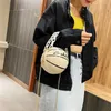 Sacs à bandoulière ronds de basket-ball pour femmes, fourre-tout avec chaîne en acrylique, sacoche à main, tendance de la mode pour dames, 2024