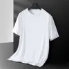 Mens Ice Silk Short Sleeved T-shirt Summer New Youth Comfortable Breathable Quick Drying Sports Elastic Half