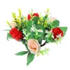 Dekorativa blommor Desktop Rose Ball Banquet The Christmas Wreath Ring Silk Cloth Faux