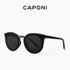 Caponi Nylon Polarised Womens Solglasögon Fashion Trendy Cat Eye Sun Glasses Outdoor Anti UV Ray Original Design Eyewear CP1097 240314