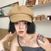 Berets bonito arco orelhas para mulheres primavera verão viagem protetor solar versão coreana y2k doce legal menina retro octogonal pintor chapéus