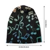 Bérets Aquarelle Mince Skullies Bonnets Casquettes De Mode Pour Hommes Femmes Notes De Musique Ski Bonnet Chapeaux