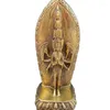 Estatuetas decorativas Tibete dourado bronze estátua de Buda de mil mãos Avalokiteshvara