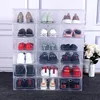 6 Pack Transparent shoe box shoes organizers thickened foldable Dustproof storage box Stackable combined shoe cabinet Sale 240322