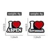 Broche I Love Aspen I Love Savannah, broches en émail, dessin animé drôle, Badge à revers, vêtements, sac à dos, bijoux, accessoires