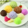 Decorative Flowers Artificial Miniature Ice Cream Shop Multicolor PVC Simulation Cone Ball Haagen-Dazs Home Decor Crafts