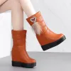 Stivali inverno nuove donne stivali da neve peluche calde peluche per donna piattaforma di muffin stivali midcalf aumentati a 10 cm interni zapatos botte femme