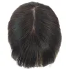 トッパーバージンEurpoean Human Hair Silk Silk Base Topper with Fringe 4 Clip in Hair Women Toupee 4d Air Bangs Silk Top Hairpiece