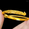 Bangle Copy Gold 24K 999 Pauw Openingsarmband Verkoperd Modieus 18K Bruiloft Verloving Luxe