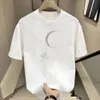 T-shirt à manches courtes pour hommes en été, nouveaux vêtements de style américain, coupe ample et tendance pour jeunes, pur coton Hzd0 {catégorie}