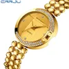 Mode Vrouwen Horloges CRRJU Topmerk Luxe Star Sky Wijzerplaat Klok Luxe Rose Goud vrouwen Armband Quartz Horloges relog273M
