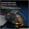 Myse Ciche kliknij USB przewodowe gier 7 przycisków 2400dpi Mute Optical Computer Gamer do laptopa notebooka Gra Dostawa dostawa OTCU4