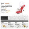 Frauen Sandalen 2023 Sommer Sexy Transparent Gelee Kristall High Heels Glänzenden Pailletten Modell Zeigen Schuhe Stiletto Karriere 240318