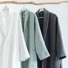 Asciugamano di Cotone Delle Donne Accappatoio Solido Spugna Vestaglia Delle Signore Kimono di Autunno della Molla Unisex Assorbire Acqua Accappatoio per La Femmina 2024