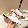 Muller Family Half Slippers Dames Baotou s g Externe slijtage Hoefijzergesp Platte schoenen Internet Rood Lazy QU6Q