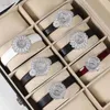 JW002 Bidragande smycken Fabrik grossistanpassad guld lyx 925 Sterling Silver Quartz Moissanite Diamond Watches for Women