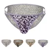 Slips Hommes Slips Sexy Léopard Taille Basse Culotte G-String String Sous-Vêtements Section Mince Respirant Tanga Slip
