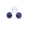 Baumelnde Ohrringe 10MM 12mm Bluesand Stein Umweltschutz Charms für Frauen Modeschmuck