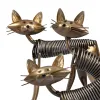 Heykeller Çok Metal Heykel Demir Sanat Kedi Bahar Yapımı Kedi El Araç Üretim Dekorasyon Ev Mobilyası Süsleri