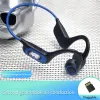 Hoofdtelefoon/headset AKZG3 Beengeleiding Bluetooth-oortelefoon V5.3 Oorhaak Luchtgeleiding Draadloze waterdichte sporthoofdtelefoon Ondersteunt TF-kaart