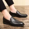 HBP Non-Brand High Quality Pure Color Slip-on Breathable Casual Loafers Big Size Fashion Pointed Toe Dress Shoes for Man