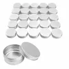 24/96pcs 30g 50g 60g Aluminum Round Refillable Bottles Tin Cans Box Sier Cream Jar Pot Screw Thread Lid Lip Balm Ctainer c77i#