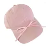 Cappellini da baseball Cappello con fiocchi a nastro dolce Regola il copricapo sportivo da sole da donna da baseball