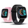 D20 Sport Smart Watches for Man Woman Gift Digital Smartwatch Fitness Tracker wristwatch Bracelet Blood Pressure Android ios Y68