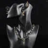 Halskette-Ohrring-Set im algerischen Stil, Brautohrring, gefüllt mit Diamanten, reiner handgefertigter Hochzeitsdekorationsschmuck