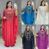 2023 Roupas étnicas Robe Muçulmano Islâmico Plus Size Vestidos de Moda Feminina Conjunto de Duas Peças