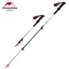 Sticks Naturehike 1pcs Ultralight Carbon Trekking Trekking teleskopowy sztyft węglowy spacer z włókna węglowego Outdoor Mountain Climbing Sprzęt ST06